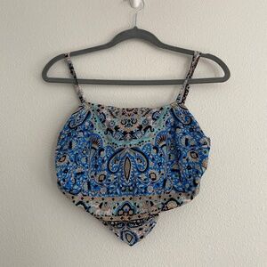 Desert Daze Navy Blue Multi Print Bandana Top
